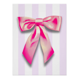 Roze lint kinderkamer poster