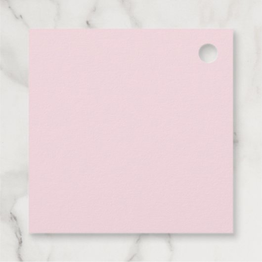 Roze lint knoopt de knoop bruidsfeest bedankjes labels (Achterkant)