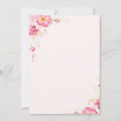 Roze lint koffie bruiloftsshower uitnodiging (Achterkant)