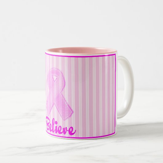 Roze lint koffie Mok (Voorkant rechts)