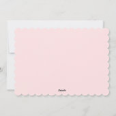 Roze lint krans Kerstmis Feestdagenkaart (Achterkant)