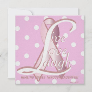 Roze lint lachen Live Love CardCustomize