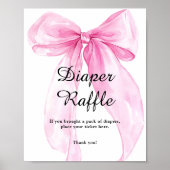 Roze lint lint luierraffle  poster (Voorkant)