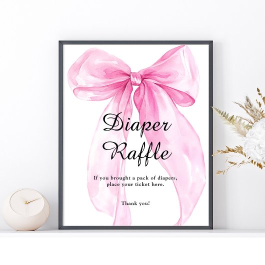 Roze lint lint luierraffle  poster