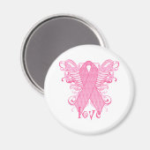 Roze lint Love Wings Magneet (Voorkant / Achterkant)