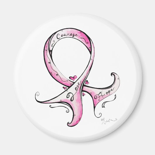 Roze lint magneet (Voorkant)
