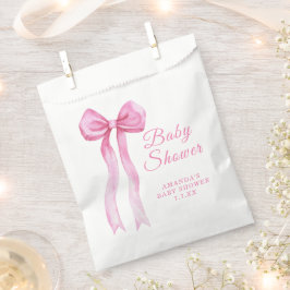 Roze lint meisje baby shower bedankzakje