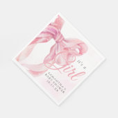 Roze Lint Meisje Baby Shower Servet (Hoek)