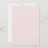 Roze lint meisje doop uitnodiging (Achterkant)