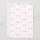 Roze lint meisjesachtig coquet meisjes 12e verjaar kaart (Achterkant)