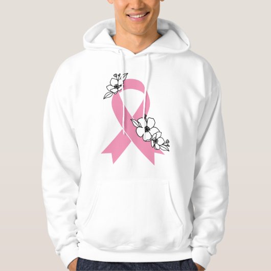 Roze lint met bloesems Sweatshirt (Voorkant)