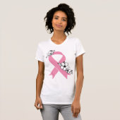 Roze lint met bloesems t-shirt (Voorkant volledig)