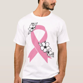 Roze lint met bloesems T-Shirt