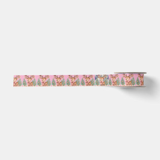 Roze lint met herten