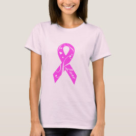 Roze lint met liefde t-shirt