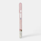 Roze lint met roos iPhone 16 hoesje (Linkerkant)