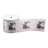 Roze lint met Schattigee Baby Cat - (Spoel)