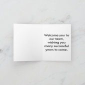 Roze lint met White Border Cute Welcome Card Kaart (Binnen)