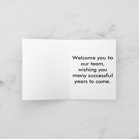 Roze lint met White Border Cute Welcome Card Kaart (Binnen)