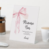 Roze lint Mimosa Bar Vrijgezellenfeest Reclamebord Met Voetstuk (Insitu)
