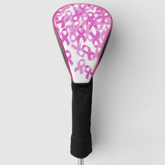 Roze lint Motif Golfheadcover (Voorkant)