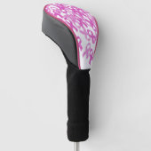 Roze lint Motif Golfheadcover (Schuin)