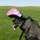 Roze lint Motif Golfheadcover (Insitu)