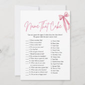 Roze lint Naam die taart Bruids douche spel Kaart (Voorkant)