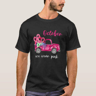 Roze lint oktober We Draag roze borstkanaal T-shirt