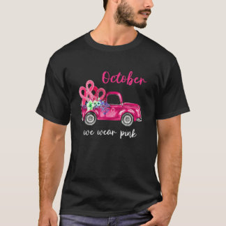 Roze lint oktober We Draag roze borstkanaal T-shirt