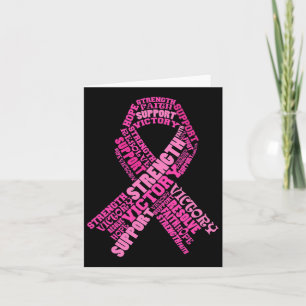 Roze lint Ondersteuning Borstkanker Awareness Mont Kaart