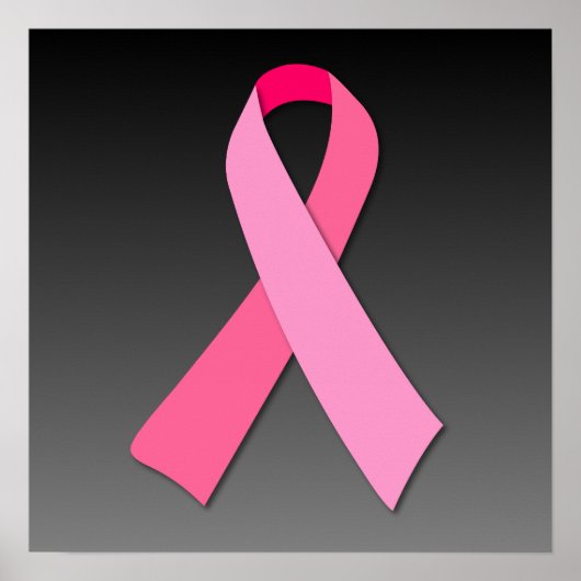 Roze lint op donkere gradiënt poster (Voorkant)