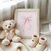 Roze lint op Gingham Poster
