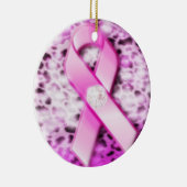 Roze lint op luipaard keramisch ornament (Rechts)
