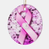 Roze lint op luipaard keramisch ornament (Links)