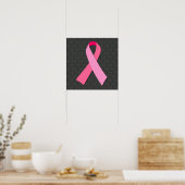 Roze lint op middelgrote vraag poster (Keuken)