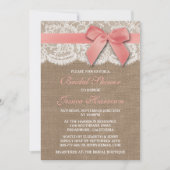 Roze lint op schoot en kant Vrijgezellenfeest Kaart (Voorkant)