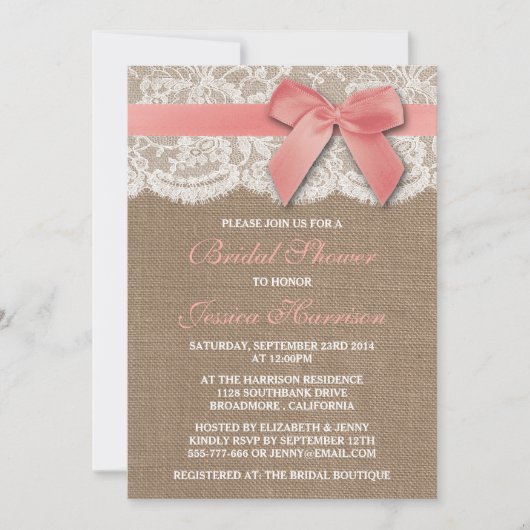 Roze lint op schoot en kant Vrijgezellenfeest Kaart (Voorkant)