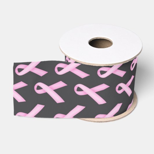 Roze lint op zwart - Borstkankerbewustzijn (Spoel)