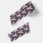 Roze lint op zwart - Borstkankerbewustzijn (Achterkant)