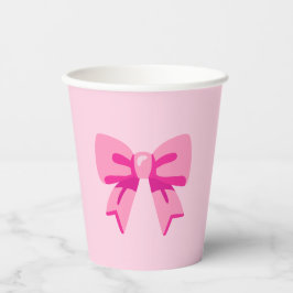 Roze lint papieren bekers