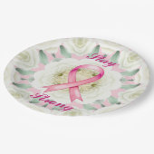 Roze lint papieren bordje (Gekanteld)