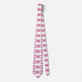 roze lint patroon stropdas (Voorkant)
