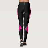 Roze lint Personaliseer 2 overlevende borstkanker Leggings (Achterkant)