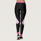 Roze lint Personaliseer borstkanker overlevende Leggings (Achterkant)