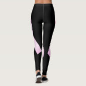 Roze lint Personaliseer borstkanker overlevende Leggings (Achterkant)