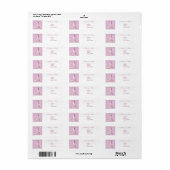 Roze Lint Polka Dots Adres Label-Aanpassen Etiket (Full Sheet)