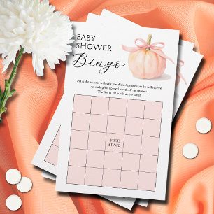 Roze Lint Pompoen Baby Shower Bingo Spel