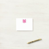 Roze lint post-it® notes (Op bureau)