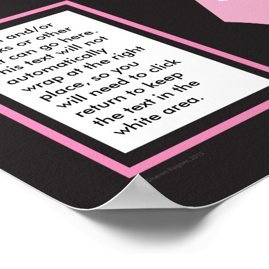 Roze lint poster (Hoek)